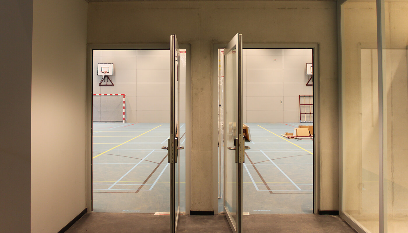 soundproof doors sports building Campus Hoogvliet