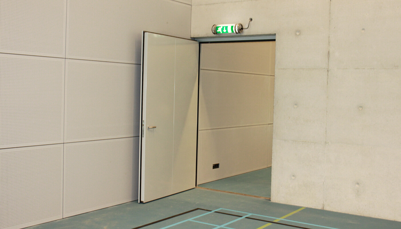 soundproof doors sports building Campus Hoogvliet