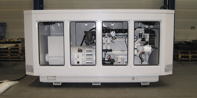 Enclosures generator sets luxury yacht