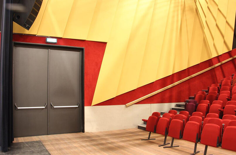 Soundproof escape door fire proof theater