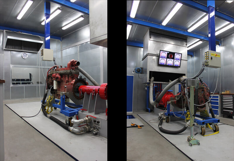 acoustic enclosure engine testing stand